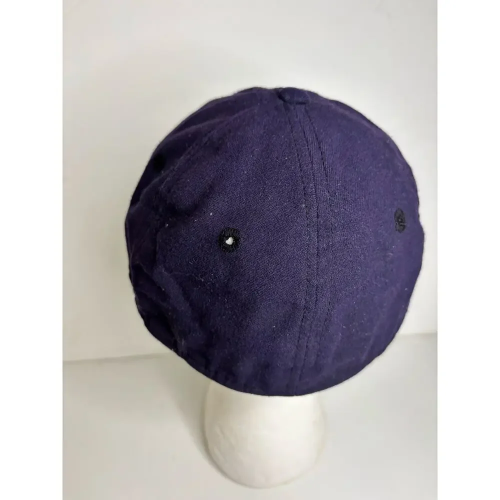 Vintage New Era Pro Model Fitted Youth Baseball Cap Blue H Logo 70s-80s